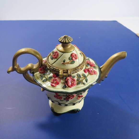Nini Teapot Trinket Box BROKEN Hinge Canterbury - Picture 1 of 9